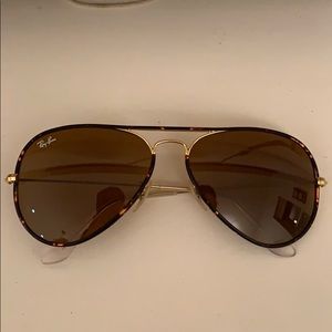 Ray Ban Aviator Full Color Tortoise and Gold